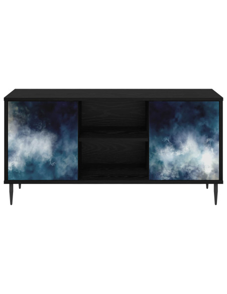 Mobile TV RAALTE 102 x 33 x 51 cm Rovere Nero