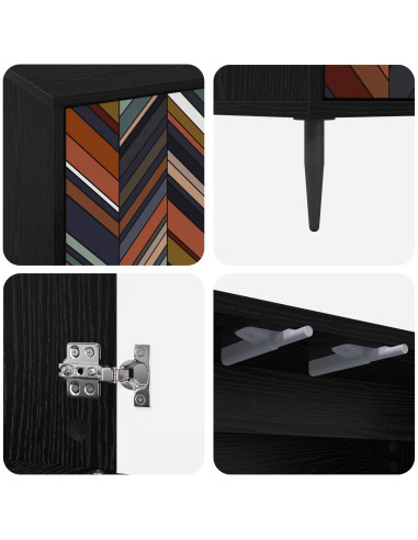 Mobile TV OMMEN 69 x 33 x 50,5 cm Rovere Nero