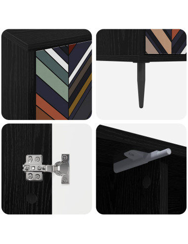 Mobile TV OMMEN 102 x 33 x 51 cm Rovere Nero