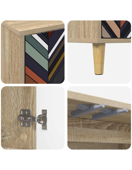 Mobile TV OMMEN 102 x 33 x 50 cm Sonoma Legno ingegnerizzato