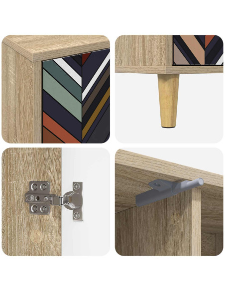 Mobile TV OMMEN 102 x 33 x 50 cm Sonoma Legno ingegnerizzato