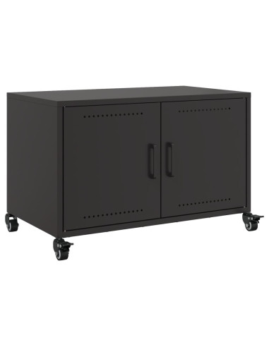 Mobile TV Nero 68x39x43,5 cm in Acciaio