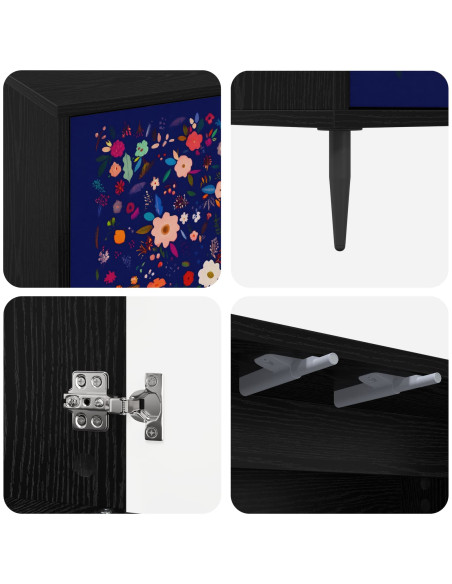 Mobile TV MAINZ 102 x 33 x 51 cm Rovere Nero