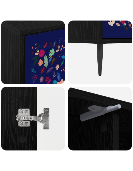 Mobile TV MAINZ 102 x 33 x 51 cm Rovere Nero