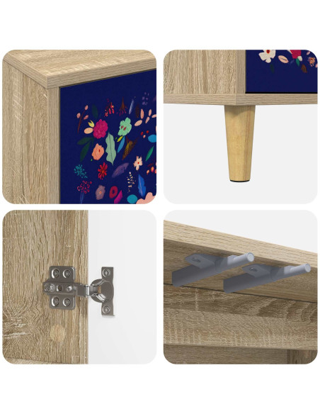 Mobile TV MAINZ 102 x 33 x 50 cm Sonoma Legno ingegnerizzato