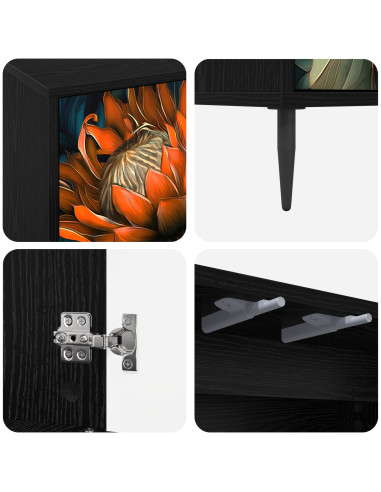 Mobile TV LOCHEM 102 x 33 x 51 cm Rovere Nero