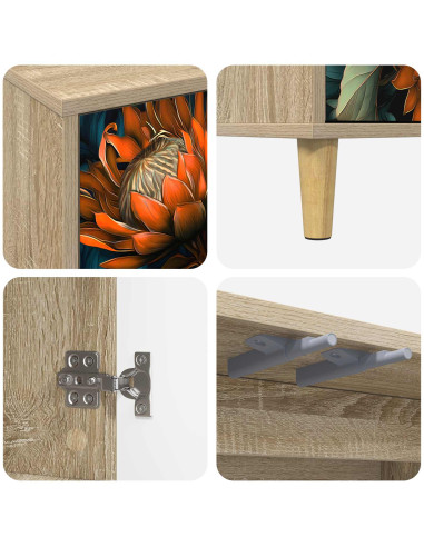 Mobile TV LOCHEM 102 x 33 x 50 cm Sonoma Legno ingegnerizzato