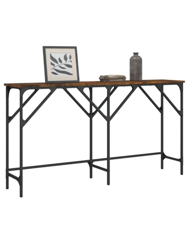 Tavolo Consolle Rovere Fumo 140x29x75 cm in Legno Multistrato