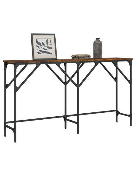 Tavolo Consolle Rovere Fumo 140x29x75 cm in Legno Multistrato