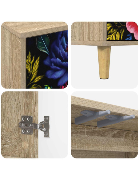 Mobile TV KIEL 102 x 33 x 50 cm Sonoma Legno ingegnerizzato