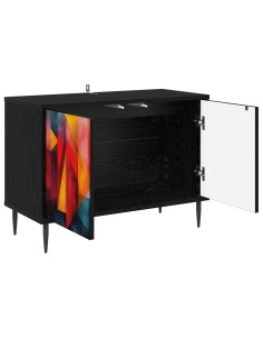Mobile TV HEESCH 69 x 33 x 50,5 cm Rovere Nero 2