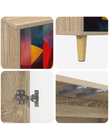 Mobile TV HEESCH 69 x 33 x 50 cm Sonoma Legno ingegnerizzato