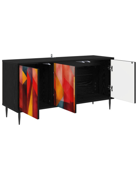 Mobile TV HEESCH 102 x 33 x 51 cm Rovere Nero