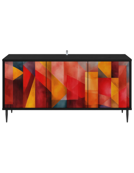 Mobile TV HEESCH 102 x 33 x 51 cm Rovere Nero