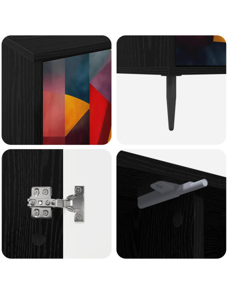 Mobile TV HEESCH 102 x 33 x 51 cm Rovere Nero