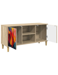 Mobile TV HEESCH 102 x 33 x 50 cm Sonoma Legno ingegnerizzato 2