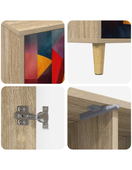 Mobile TV HEESCH 102 x 33 x 50 cm Sonoma Legno ingegnerizzato