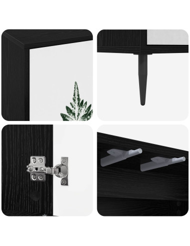 Mobile TV HANAU 69 x 33 x 50,5 cm Rovere Nero