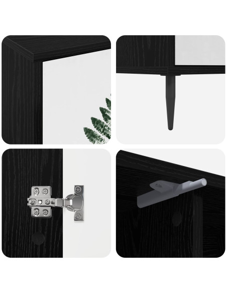 Mobile TV HANAU 102 x 33 x 51 cm Rovere Nero