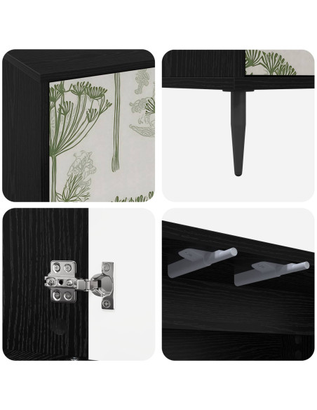 Mobile TV GOTHA 102 x 33 x 51 cm Rovere Nero