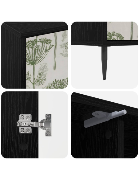 Mobile TV GOTHA 102 x 33 x 51 cm Rovere Nero