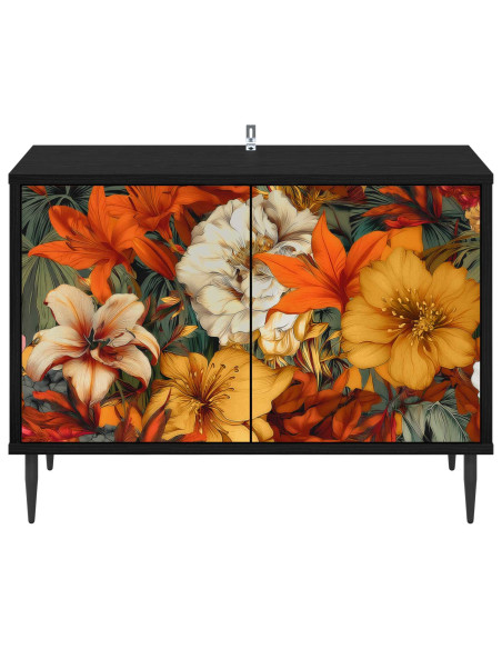 Mobile TV GENNEP 69 x 33 x 50,5 cm Rovere Nero