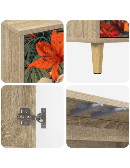 Mobile TV GENNEP 69 x 33 x 50 cm Sonoma Legno ingegnerizzato