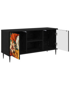Mobile TV GENNEP 102 x 33 x 51 cm Rovere Nero 2