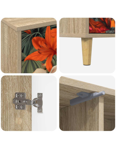 Mobile TV GENNEP 102 x 33 x 50 cm Sonoma Legno ingegnerizzato