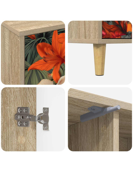 Mobile TV GENNEP 102 x 33 x 50 cm Sonoma Legno ingegnerizzato