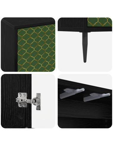 Mobile TV GELEEN 102 x 33 x 51 cm Rovere Nero