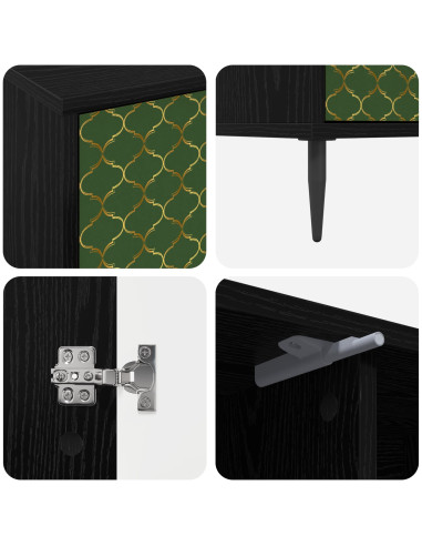 Mobile TV GELEEN 102 x 33 x 51 cm Rovere Nero