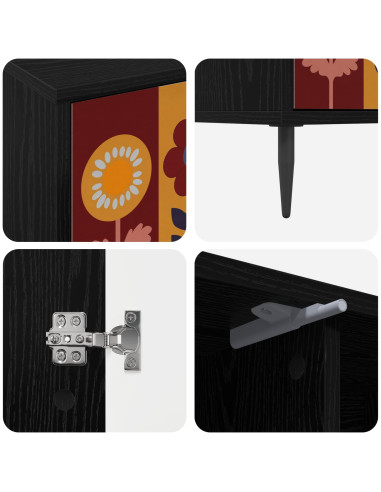 Mobile TV ESSEN 102 x 33 x 51 cm Rovere Nero
