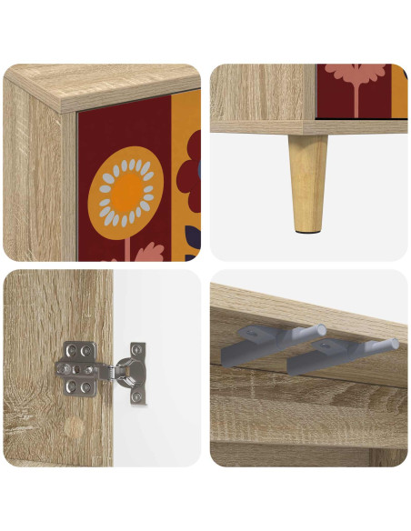 Mobile TV ESSEN 102 x 33 x 50 cm Sonoma Legno ingegnerizzato