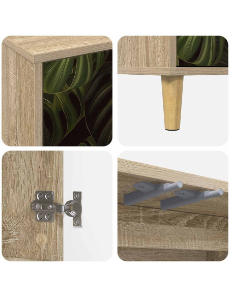 Mobile TV ELBURG 102 x 33 x 50 cm Sonoma Legno ingegnerizzato