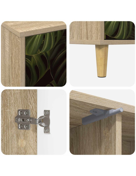 Mobile TV ELBURG 102 x 33 x 50 cm Sonoma Legno ingegnerizzato