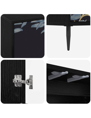 Mobile TV DOKKUM 102 x 33 x 51 cm Rovere Nero