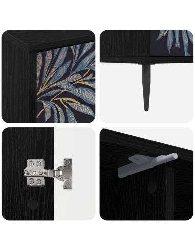 Mobile TV DOKKUM 102 x 33 x 51 cm Rovere Nero