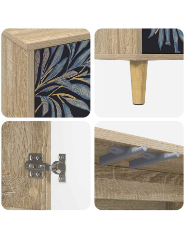 Mobile TV DOKKUM 102 x 33 x 50 cm Sonoma Legno ingegnerizzato