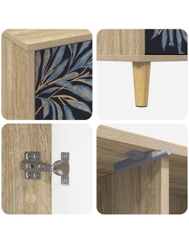 Mobile TV DOKKUM 102 x 33 x 50 cm Sonoma Legno ingegnerizzato