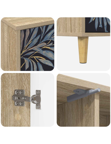 Mobile TV DOKKUM 102 x 33 x 50 cm Sonoma Legno ingegnerizzato