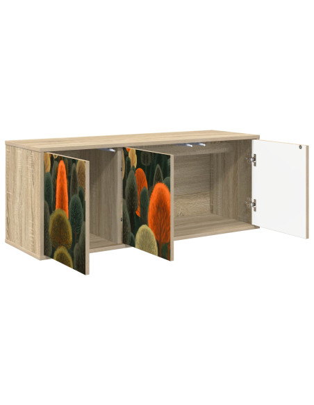 Mobile TV da Parete ZAANDAM 102 x 33 x 40 cm Rovere Sonoma