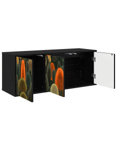 Mobile TV da Parete ZAANDAM 102 x 33 x 40 cm Rovere Nero 2