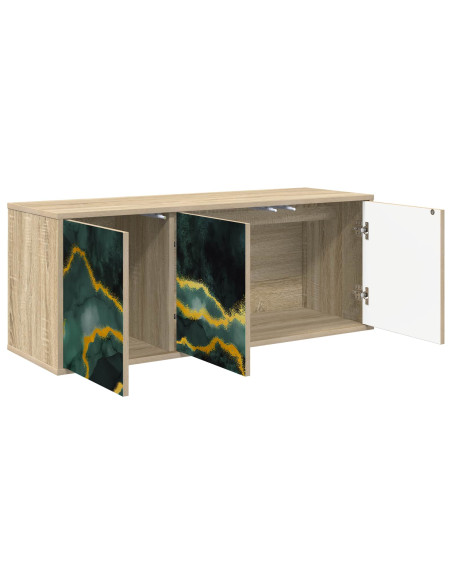 Mobile TV da Parete WIJHE 102 x 33 x 40 cm Rovere Sonoma