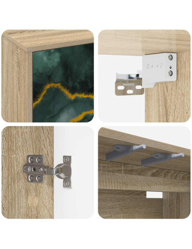 Mobile TV da Parete WIJHE 102 x 33 x 40 cm Rovere Sonoma
