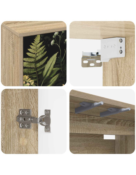 Mobile TV da Parete RHENEN 69 x 33 x 40 cm Rovere Sonoma