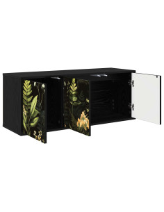 Mobile TV da Parete RHENEN 102 x 33 x 40 cm Rovere Nero 2