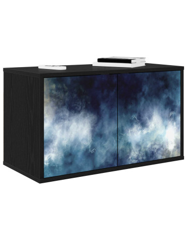 Mobile TV da Parete RAALTE 69 x 33 x 40 cm Rovere Nero