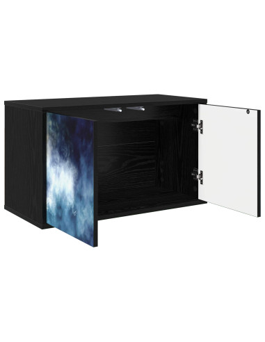 Mobile TV da Parete RAALTE 69 x 33 x 40 cm Rovere Nero