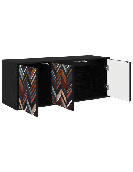 Mobile TV da Parete OMMEN 102 x 33 x 40 cm Rovere Nero